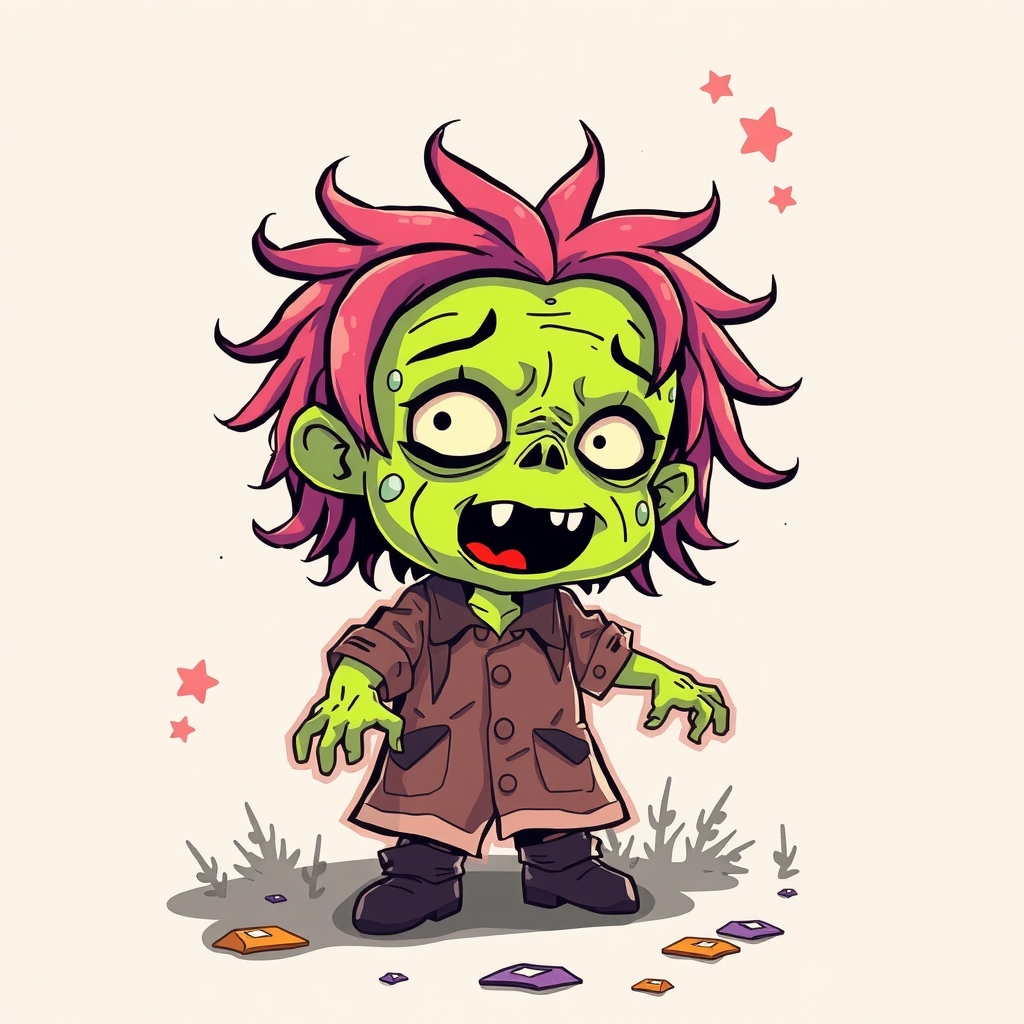 fun colorful illustration child zombie by मुफ्त एआई छवि जनरेटर - बिना लॉगिन के✨ | AIGAZOU