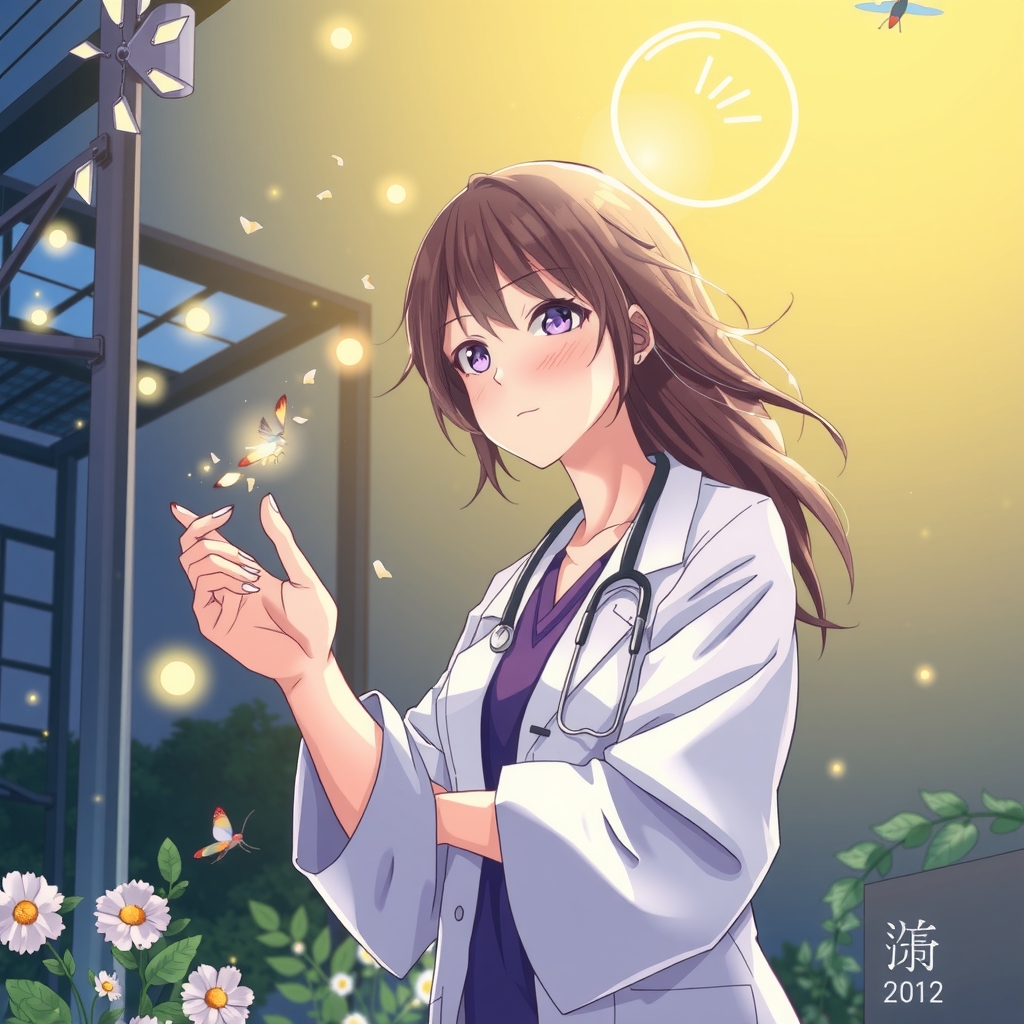 summer female doctor night kitakyushu doctor firefly by मुफ्त एआई छवि जनरेटर - बिना लॉगिन के✨ | AIGAZOU