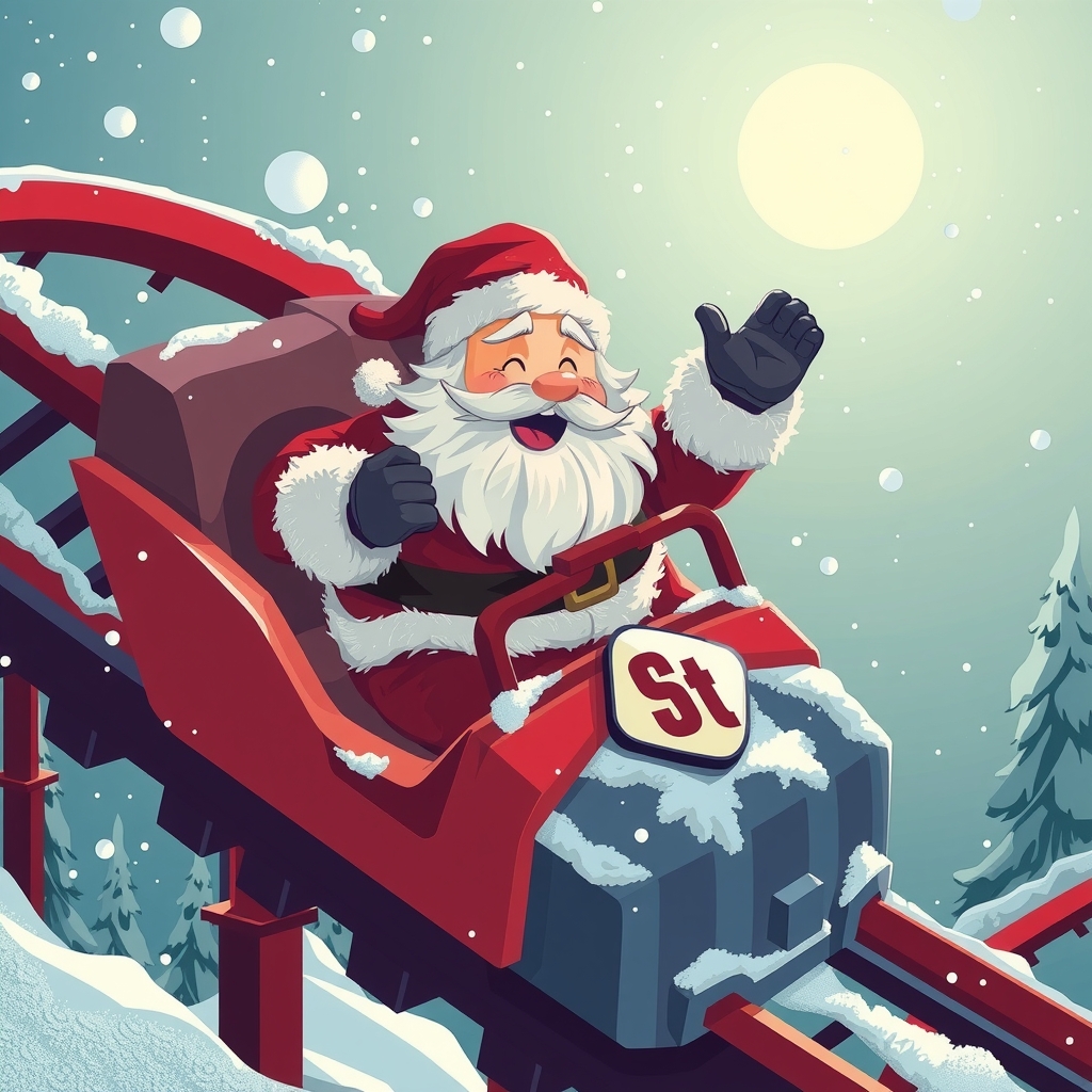 santa on a roller coaster by मुफ्त एआई छवि जनरेटर - बिना लॉगिन के✨ | AIGAZOU