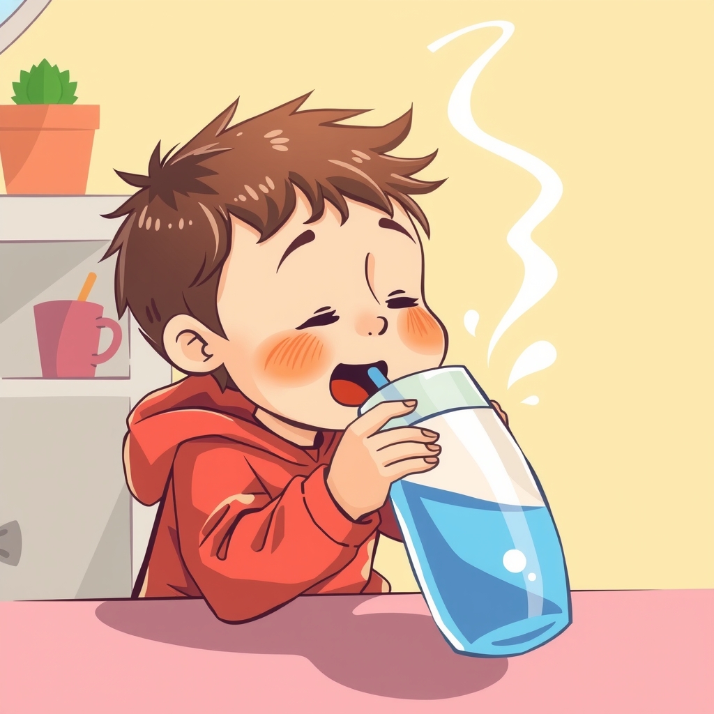 fun colorful illustration child drinking by मुफ्त एआई छवि जनरेटर - बिना लॉगिन के✨ | AIGAZOU