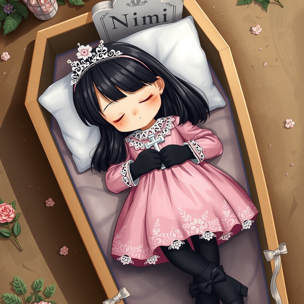 a seven year old girl named nini lies in a casket by Générateur d'images par IA gratuit - Aucune connexion nécessaire✨ | AIGAZOU