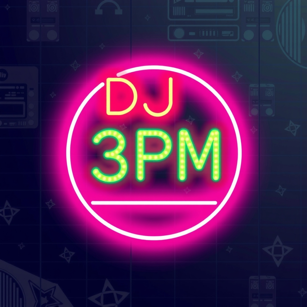 neon ad with text dj 3pm by मुफ्त एआई छवि जनरेटर - बिना लॉगिन के✨ | AIGAZOU