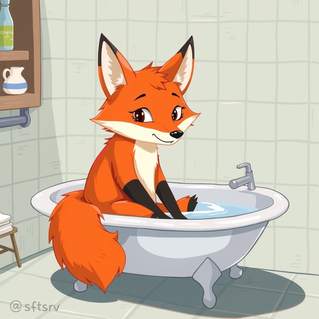 fox sitting in bathtub by मुफ्त एआई छवि जनरेटर - बिना लॉगिन के✨ | AIGAZOU