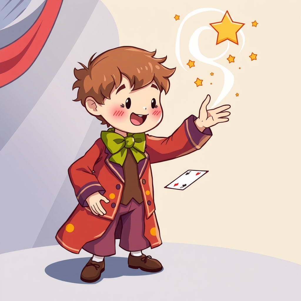 fun colorful illustration of a child doing magic by मुफ्त एआई छवि जनरेटर - बिना लॉगिन के✨ | AIGAZOU