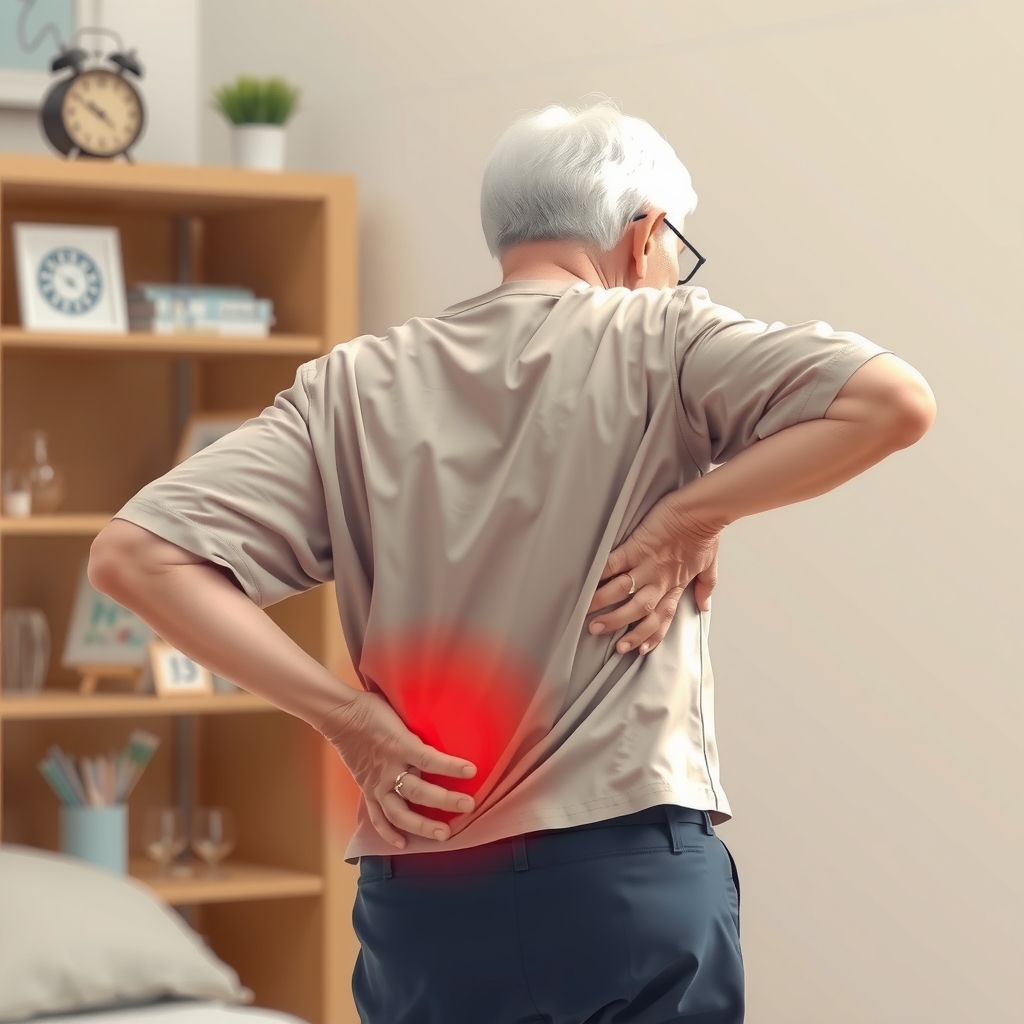 old man back pain by Générateur d'images par IA gratuit - Aucune connexion nécessaire✨ | AIGAZOU