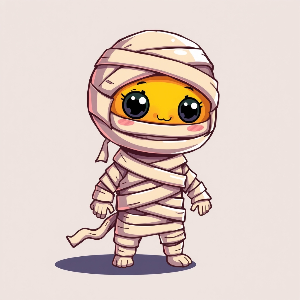 fun colorful illustration of a mummy by Générateur d'images par IA gratuit - Aucune connexion nécessaire✨ | AIGAZOU