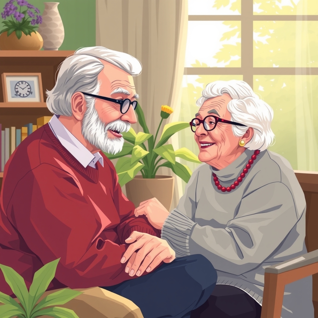 old people talking by Free AI Image Generator & Maker - No login required✨ | AIGAZOU