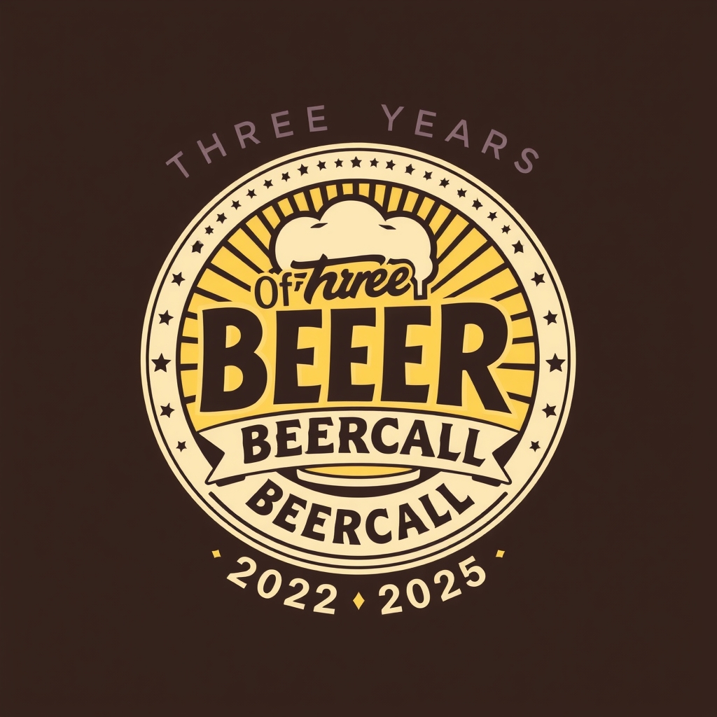 logo for three years beercall vda 2022 2025 by 免费AI图像生成工具 | AIGAZOU