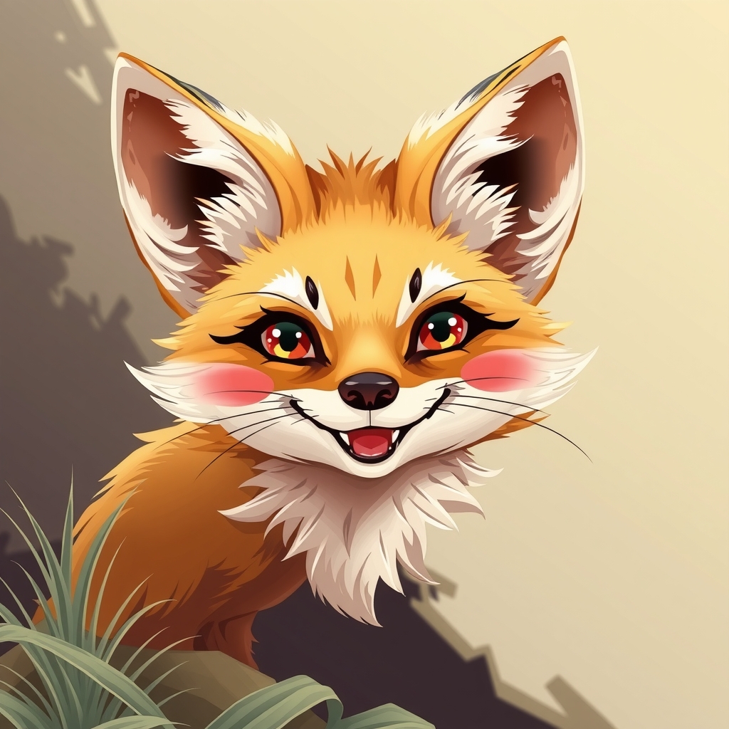 a laughing fennec fox by Générateur d'images par IA gratuit - Aucune connexion nécessaire✨ | AIGAZOU