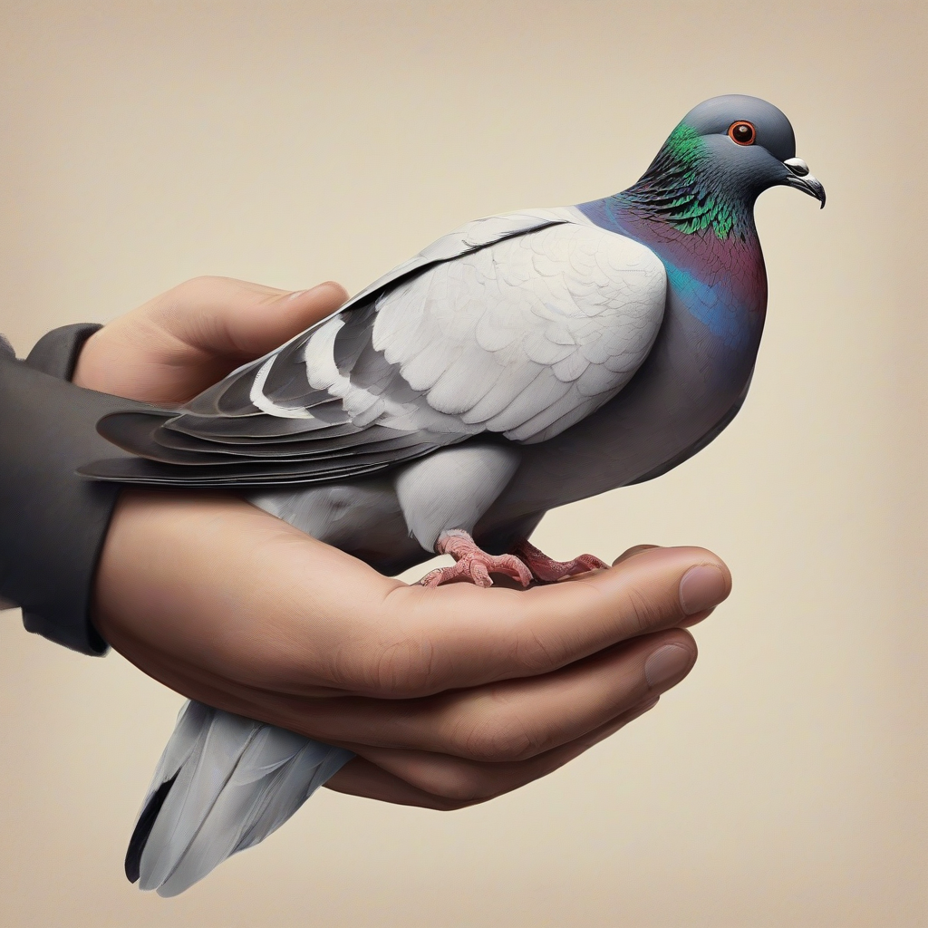 hand with pigeon on it by मुफ्त एआई छवि जनरेटर - बिना लॉगिन के✨ | AIGAZOU