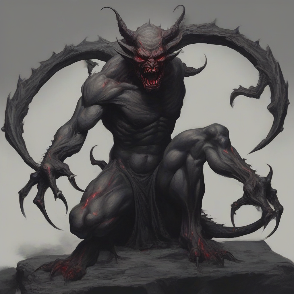 black demon with glowing red eyes by मुफ्त एआई छवि जनरेटर - बिना लॉगिन के✨ | AIGAZOU