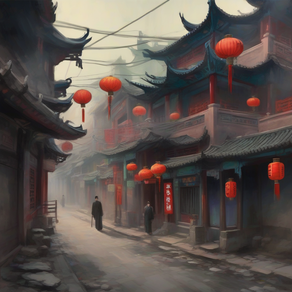 chinese realistic colorful eerie street by मुफ्त एआई छवि जनरेटर - बिना लॉगिन के✨ | AIGAZOU