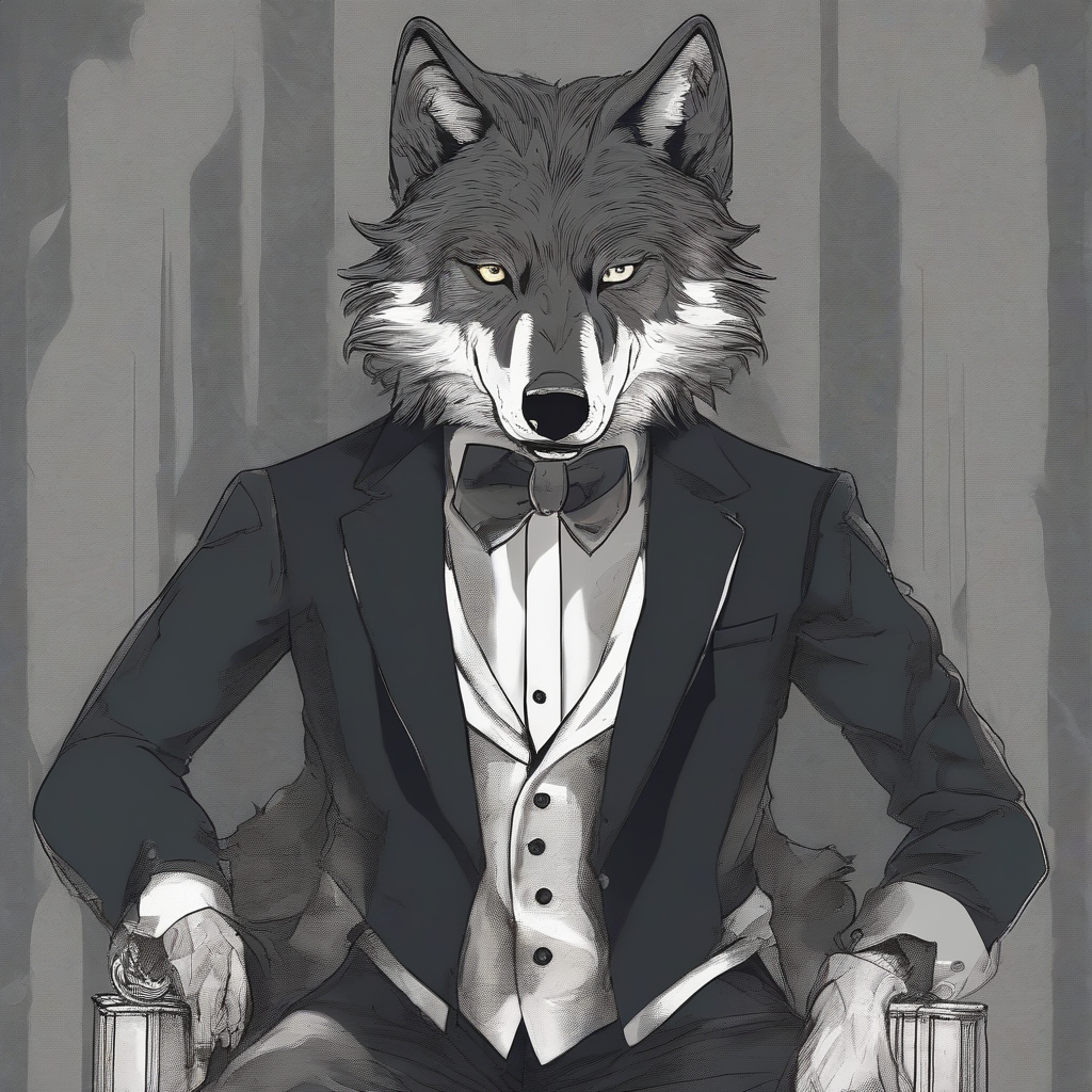 a wolf in a tailored tuxedo by मुफ्त एआई छवि जनरेटर - बिना लॉगिन के✨ | AIGAZOU