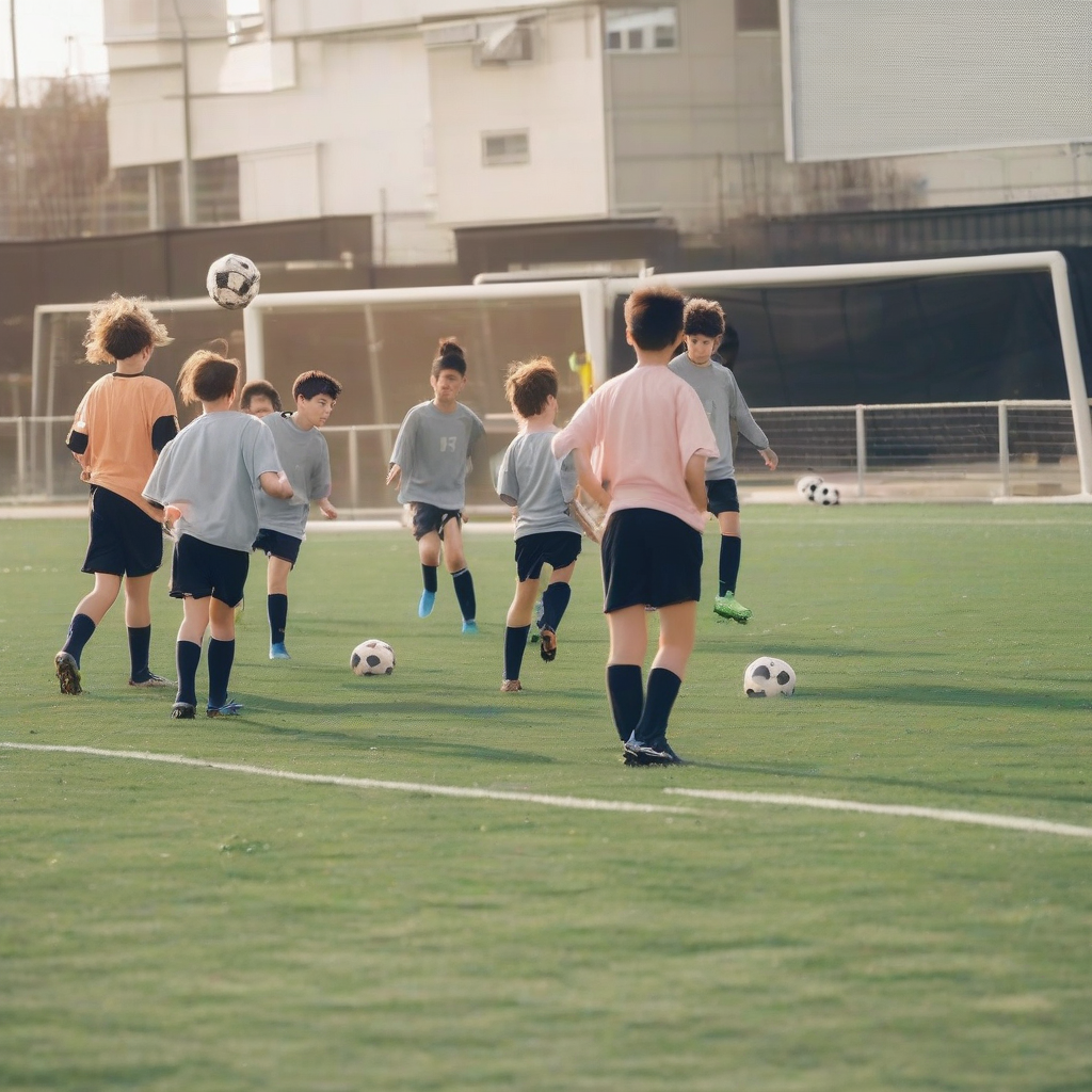 soccer team practice by Générateur d'images par IA gratuit - Aucune connexion nécessaire✨ | AIGAZOU