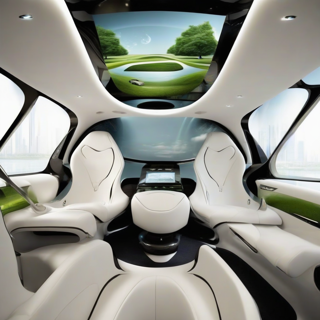 luxury and eco friendly future car by मुफ्त एआई छवि जनरेटर - बिना लॉगिन के✨ | AIGAZOU