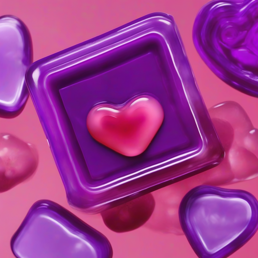 heart shaped purple grape flavored gummy by मुफ्त एआई छवि जनरेटर - बिना लॉगिन के✨ | AIGAZOU