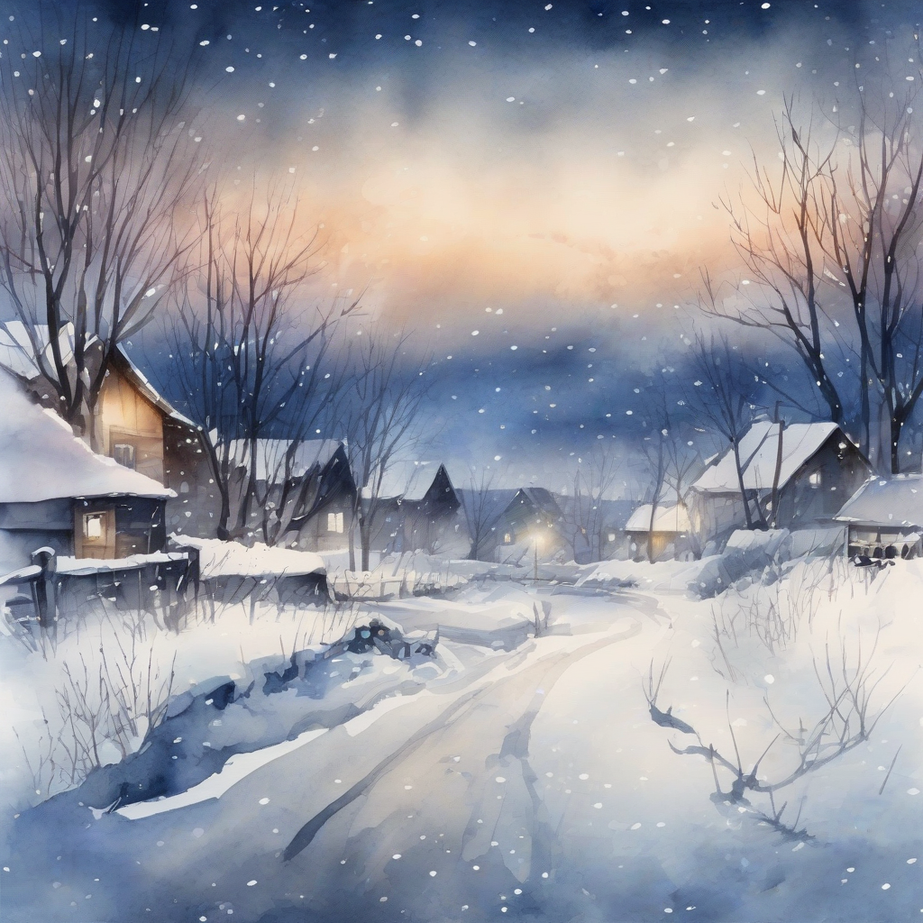 very beautiful snow night landscape by मुफ्त एआई छवि जनरेटर - बिना लॉगिन के✨ | AIGAZOU