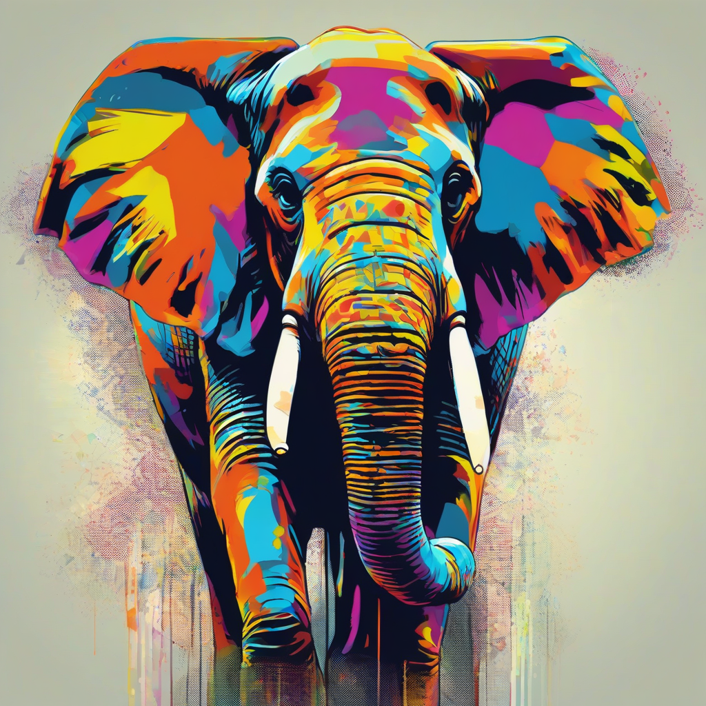 elefant popart 4 farbig by मुफ्त एआई छवि जनरेटर - बिना लॉगिन के✨ | AIGAZOU