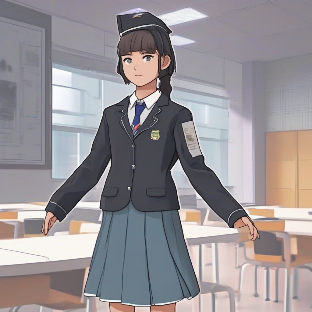 ai thinks about a middle school girls uniform in 50 years by 免费AI图像生成工具 | AIGAZOU