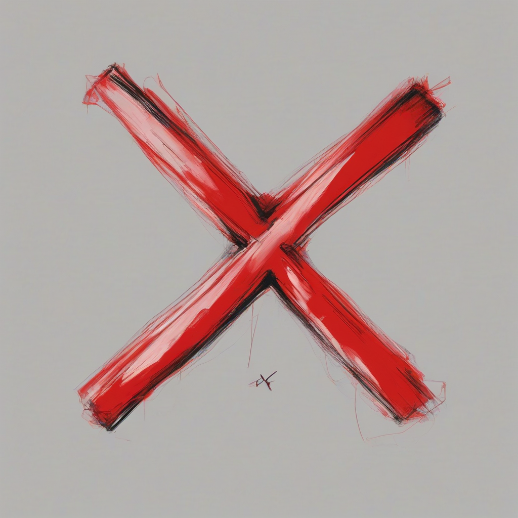 draw a red x by मुफ्त एआई छवि जनरेटर - बिना लॉगिन के✨ | AIGAZOU