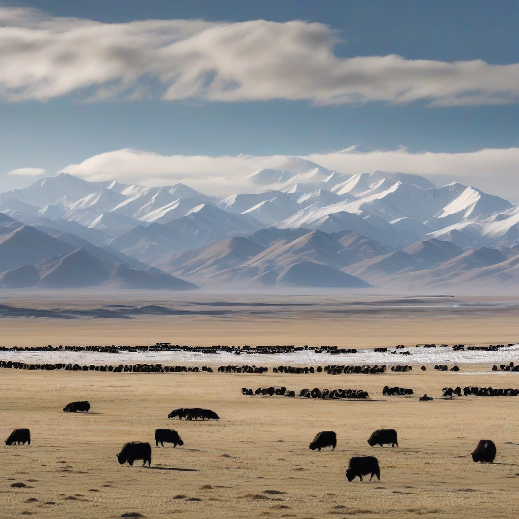 vast tibetan plateau grassland panorama by मुफ्त एआई छवि जनरेटर - बिना लॉगिन के✨ | AIGAZOU