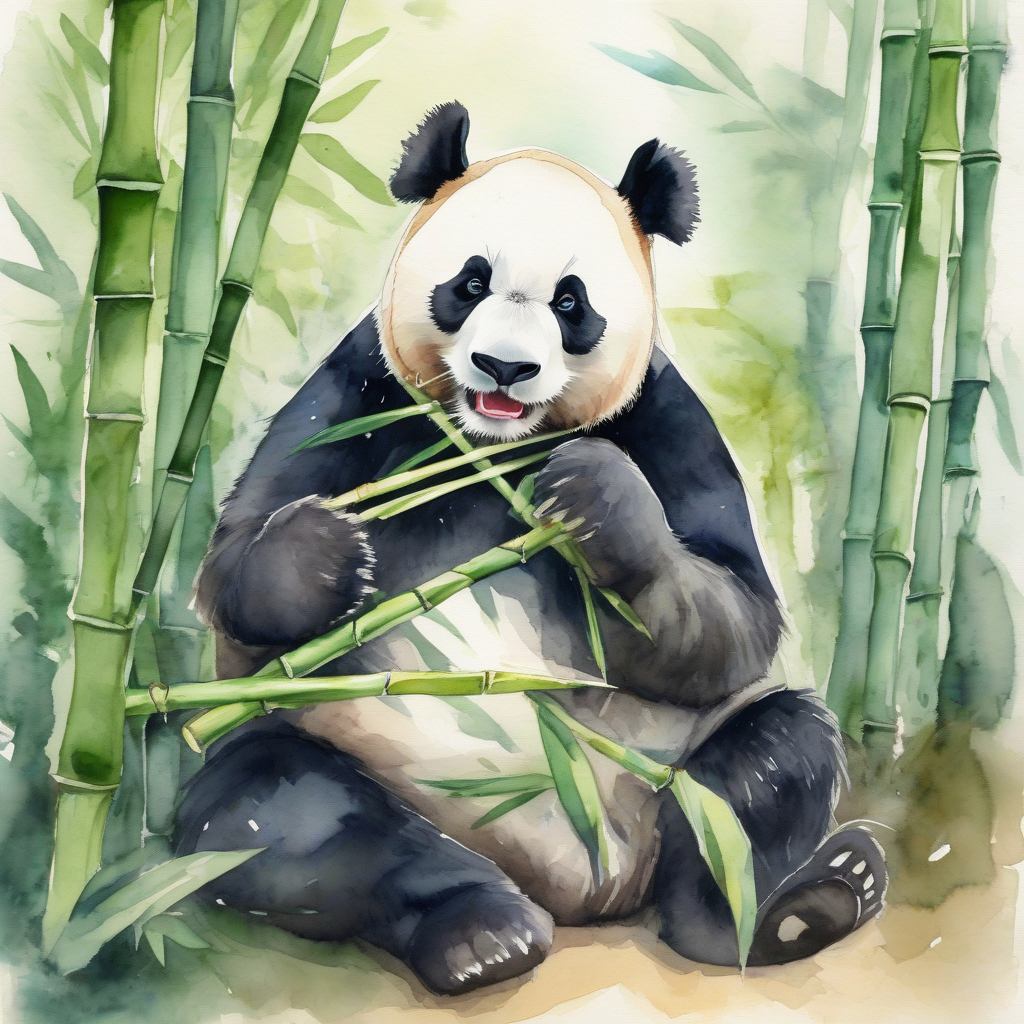 a giant panda eating bamboo in a zoo by मुफ्त एआई छवि जनरेटर - बिना लॉगिन के✨ | AIGAZOU