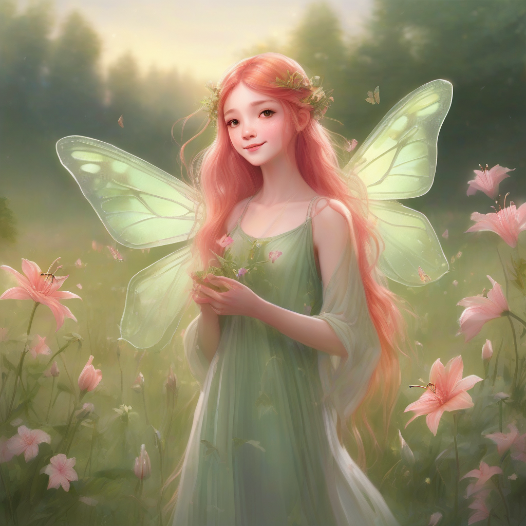 a fairy with delicate transparent butterfly wings by मुफ्त एआई छवि जनरेटर - बिना लॉगिन के✨ | AIGAZOU