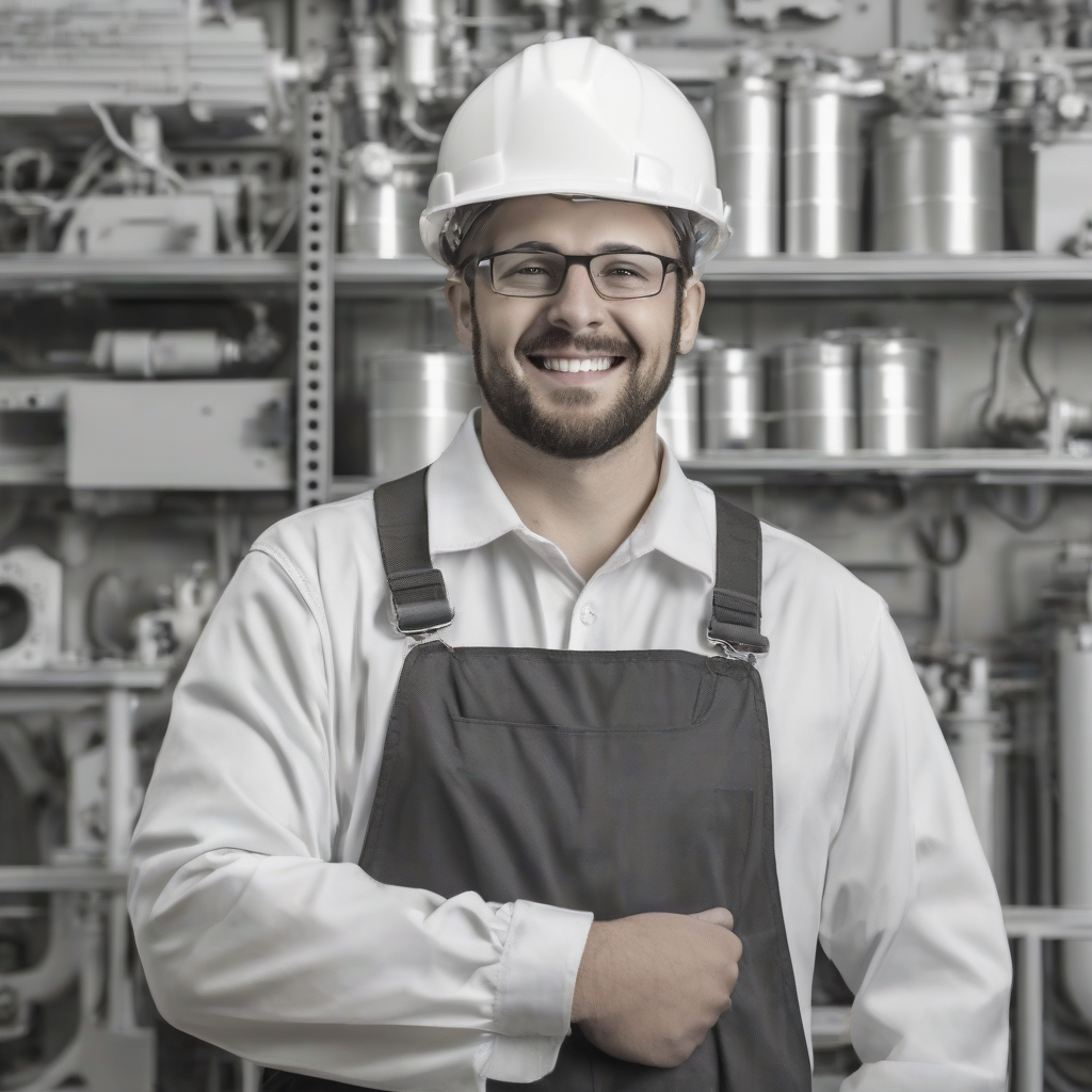 a professional engineering technician smiling at you by Générateur d'images par IA gratuit - Aucune connexion nécessaire✨ | AIGAZOU