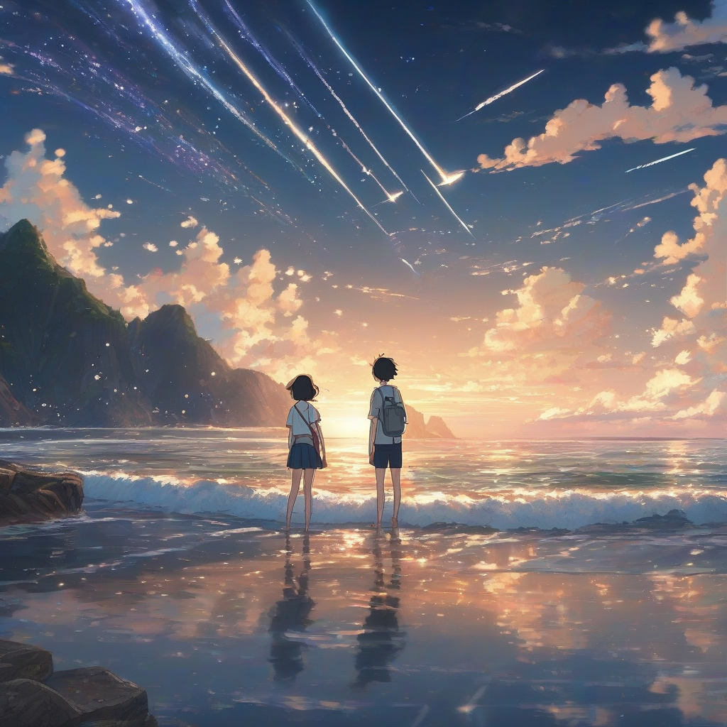 your name like landscape sea and shooting stars by मुफ्त एआई छवि जनरेटर - बिना लॉगिन के✨ | AIGAZOU