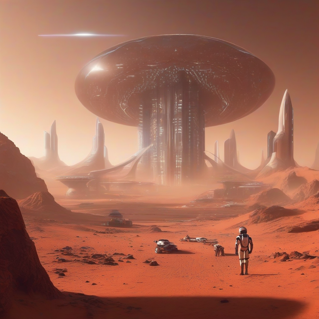 future city on mars by Générateur d'images par IA gratuit - Aucune connexion nécessaire✨ | AIGAZOU