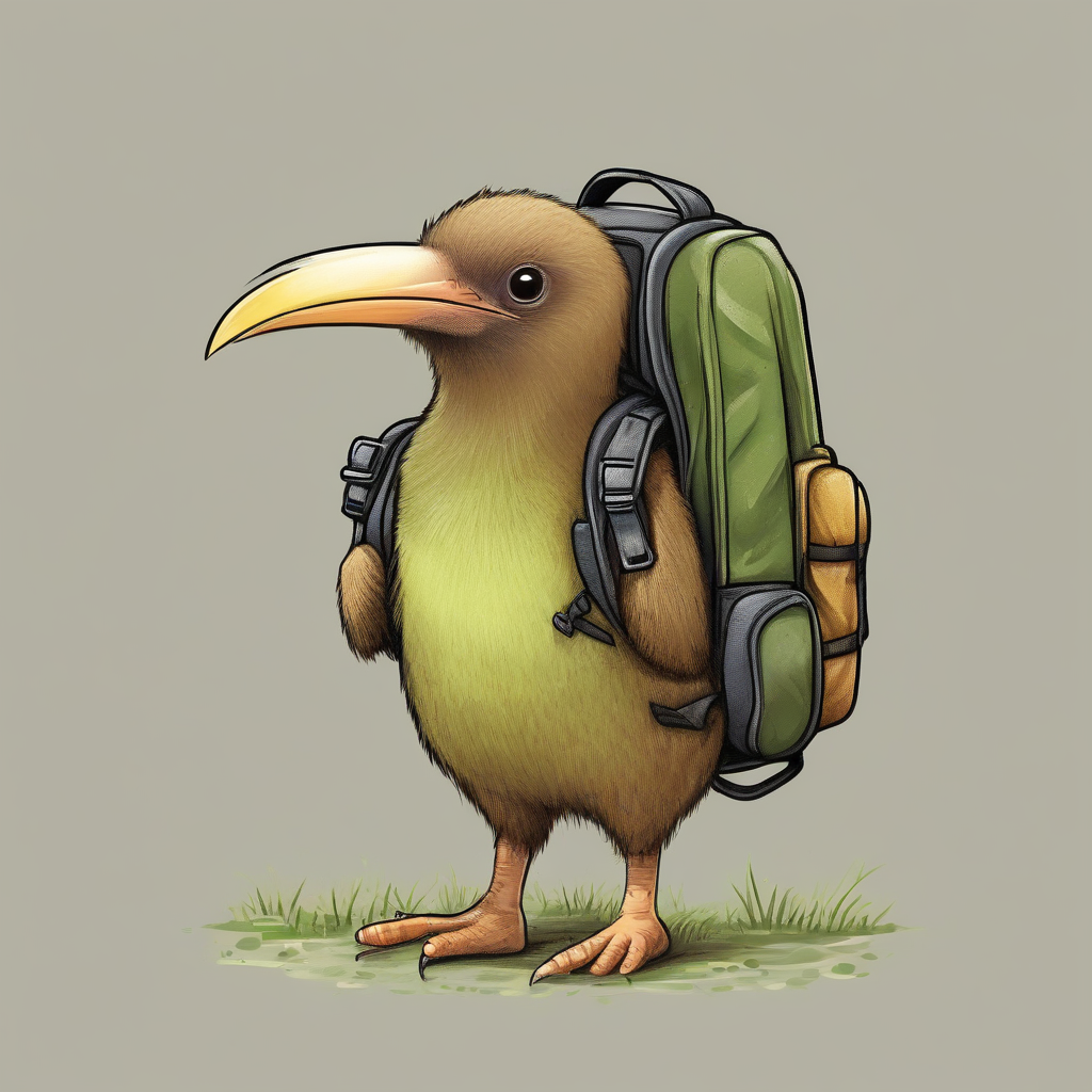 a kiwi bird with a backpack by मुफ्त एआई छवि जनरेटर - बिना लॉगिन के✨ | AIGAZOU