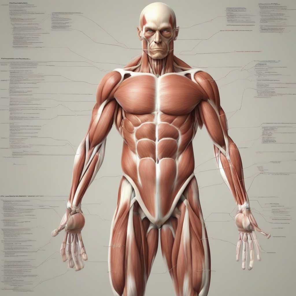 main human muscle system image uppercase names by मुफ्त एआई छवि जनरेटर - बिना लॉगिन के✨ | AIGAZOU