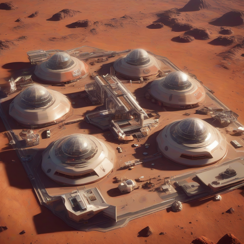 mars base construction by मुफ्त एआई छवि जनरेटर - बिना लॉगिन के✨ | AIGAZOU