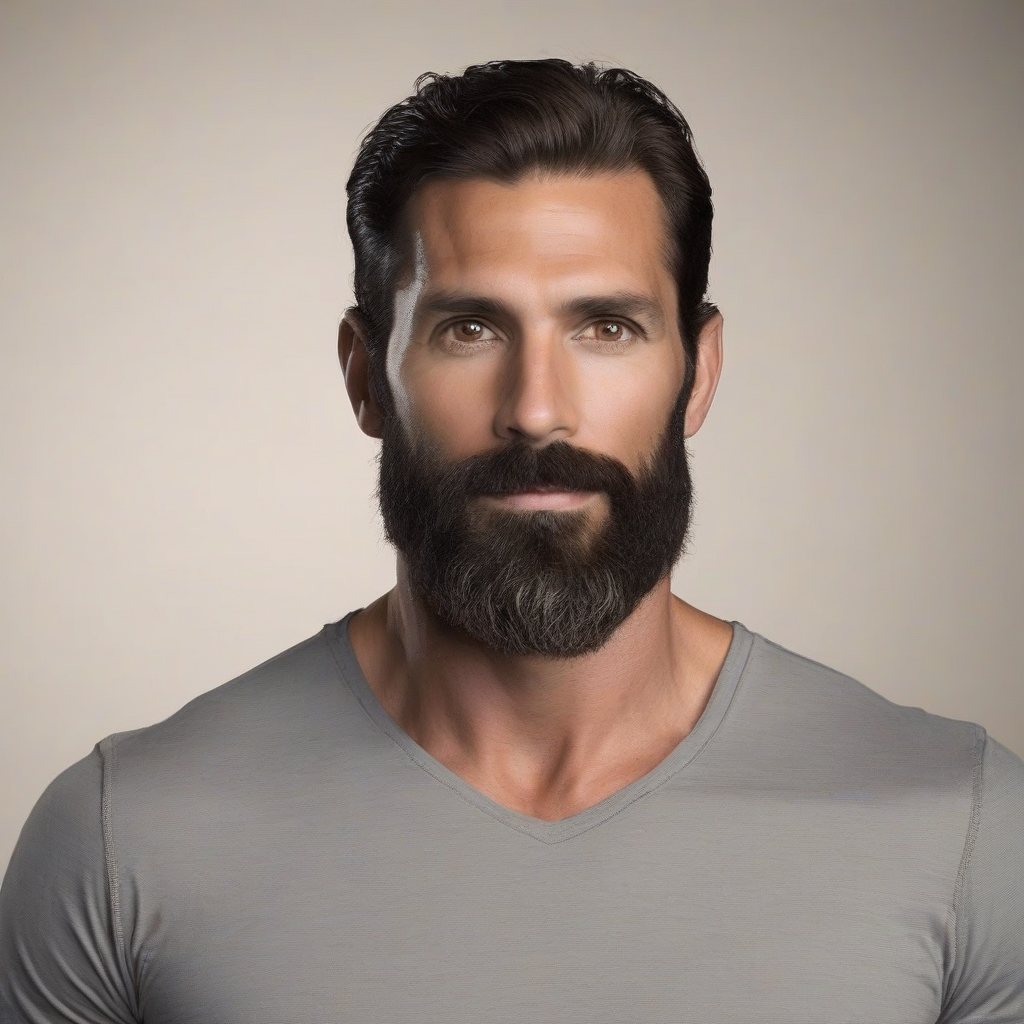 athletic man 1 83 m brown hair brown eyes dark brown beard 37 years old by Générateur d'images par IA gratuit - Aucune connexion nécessaire✨ | AIGAZOU