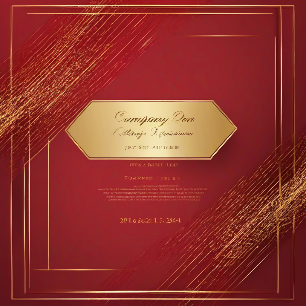 red background golden elegant lines 2024 company invitation by मुफ्त एआई छवि जनरेटर - बिना लॉगिन के✨ | AIGAZOU