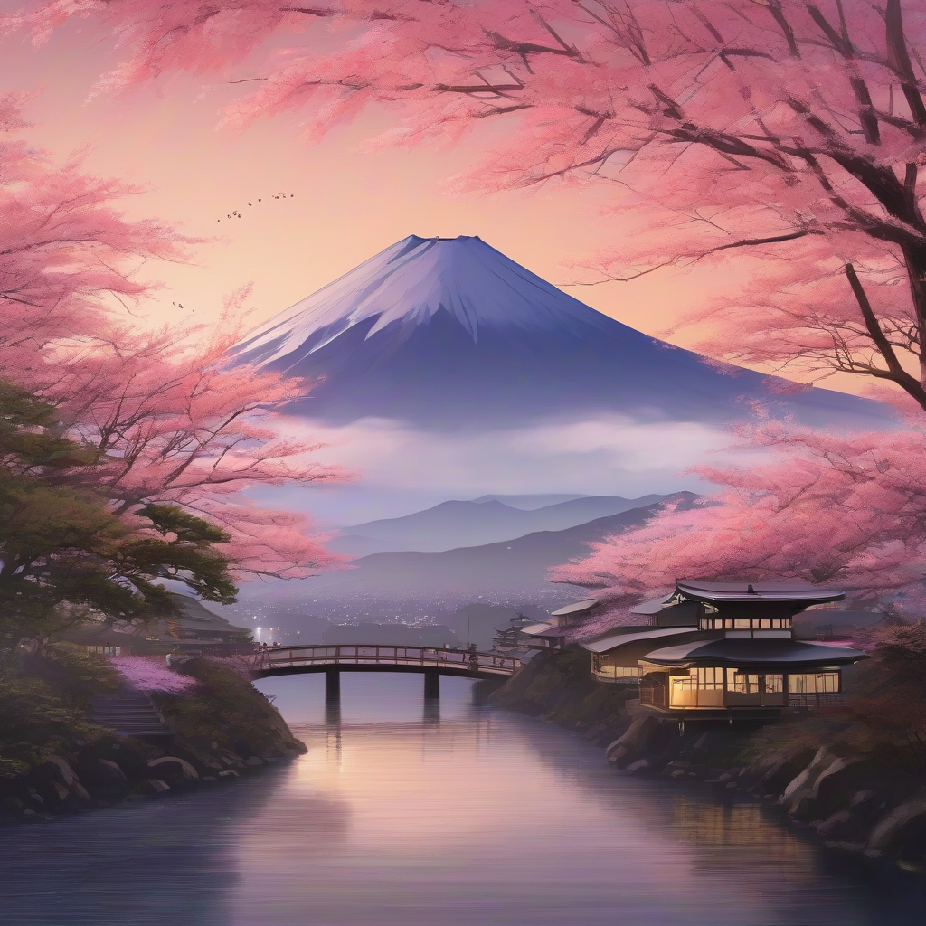 romantic atmosphere mt fuji by मुफ्त एआई छवि जनरेटर - बिना लॉगिन के✨ | AIGAZOU