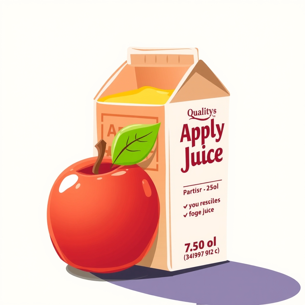 quality apple juice in paper pack by मुफ्त एआई छवि जनरेटर - बिना लॉगिन के✨ | AIGAZOU