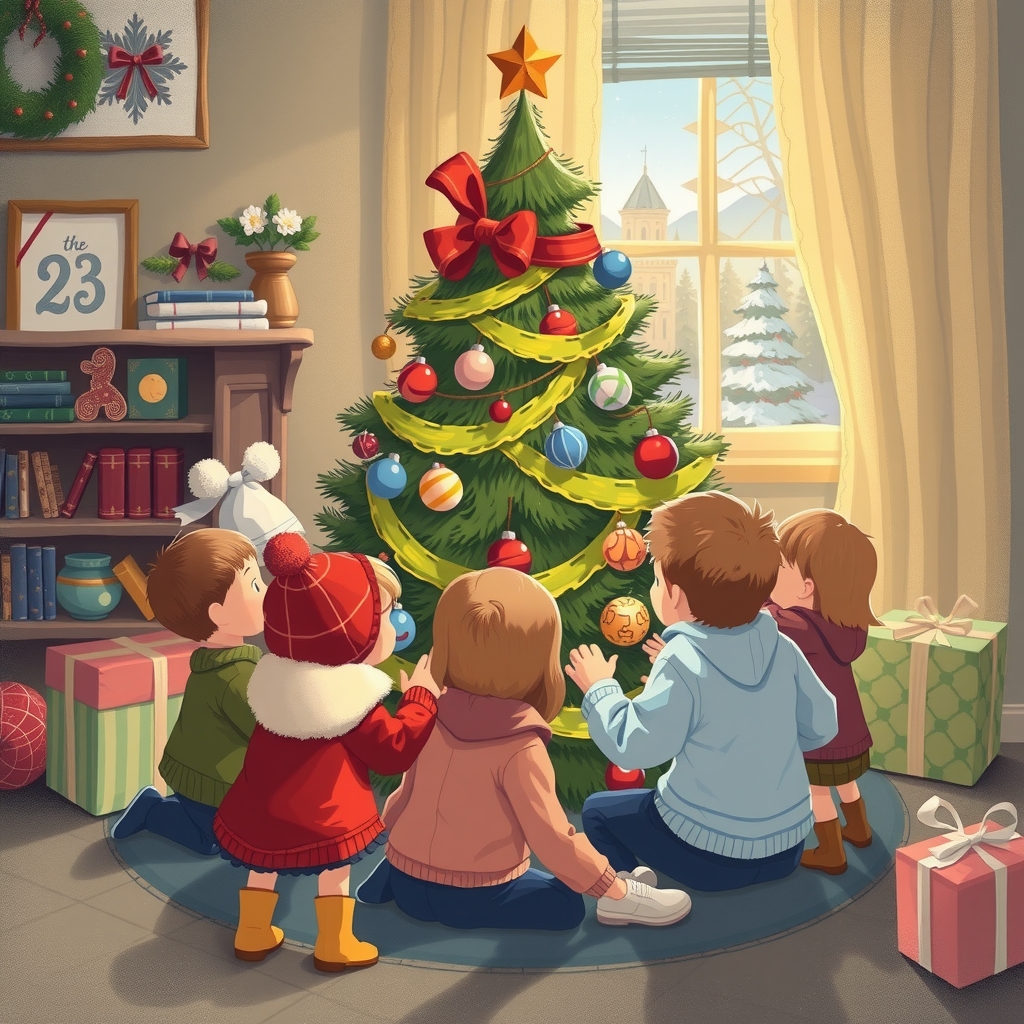 children under the christmas tree by Générateur d'images par IA gratuit - Aucune connexion nécessaire✨ | AIGAZOU