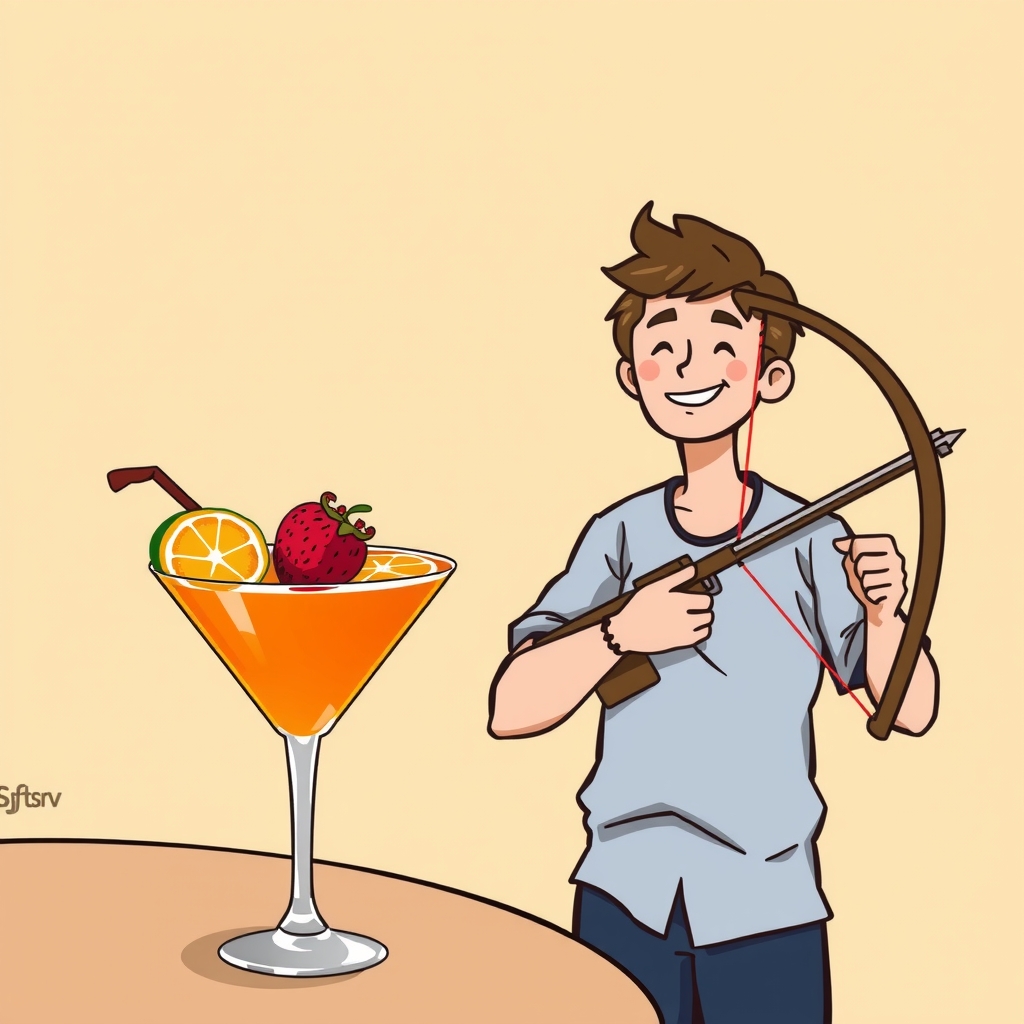 a triangular orange cocktail with a lychee by Générateur d'images par IA gratuit - Aucune connexion nécessaire✨ | AIGAZOU