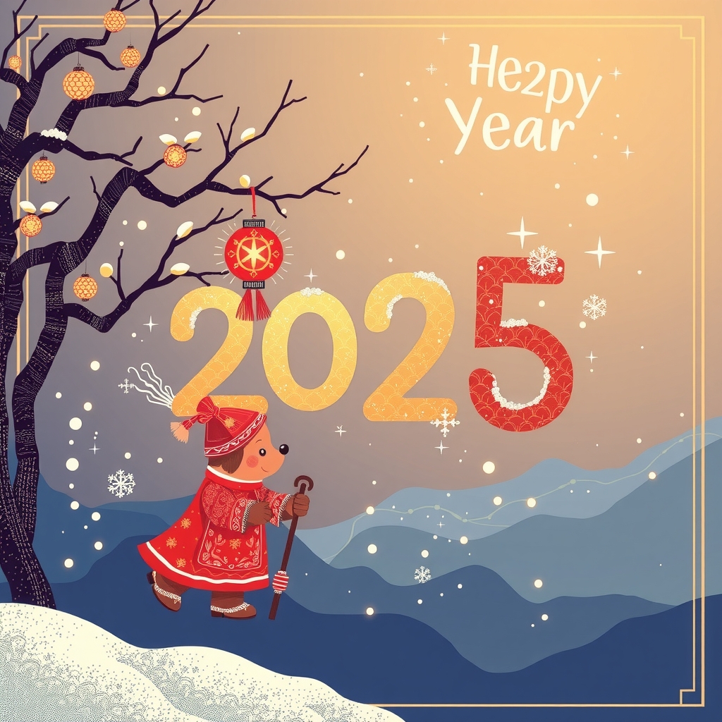 illustration new year 2025 by Free AI Image Generator & Maker - No login required✨ | AIGAZOU