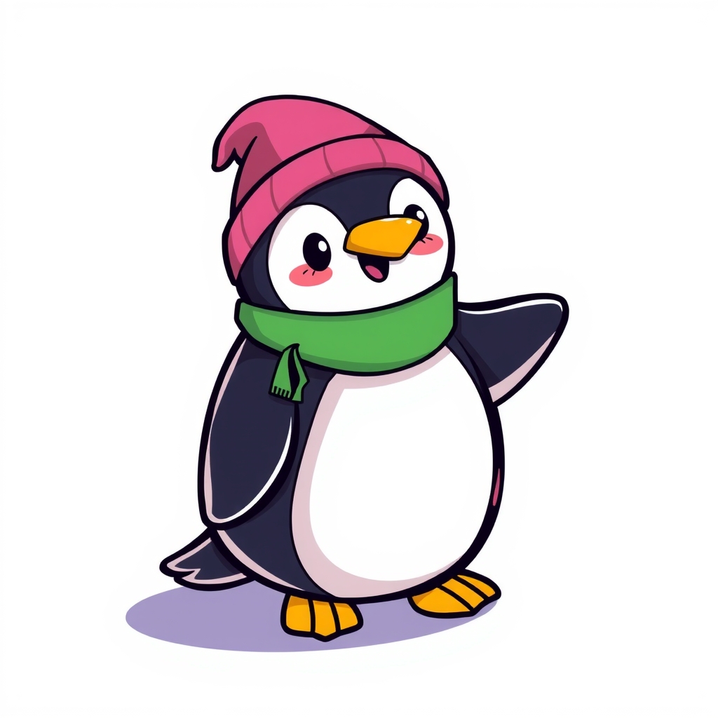 fun colorful illustration of a penguin by मुफ्त एआई छवि जनरेटर - बिना लॉगिन के✨ | AIGAZOU