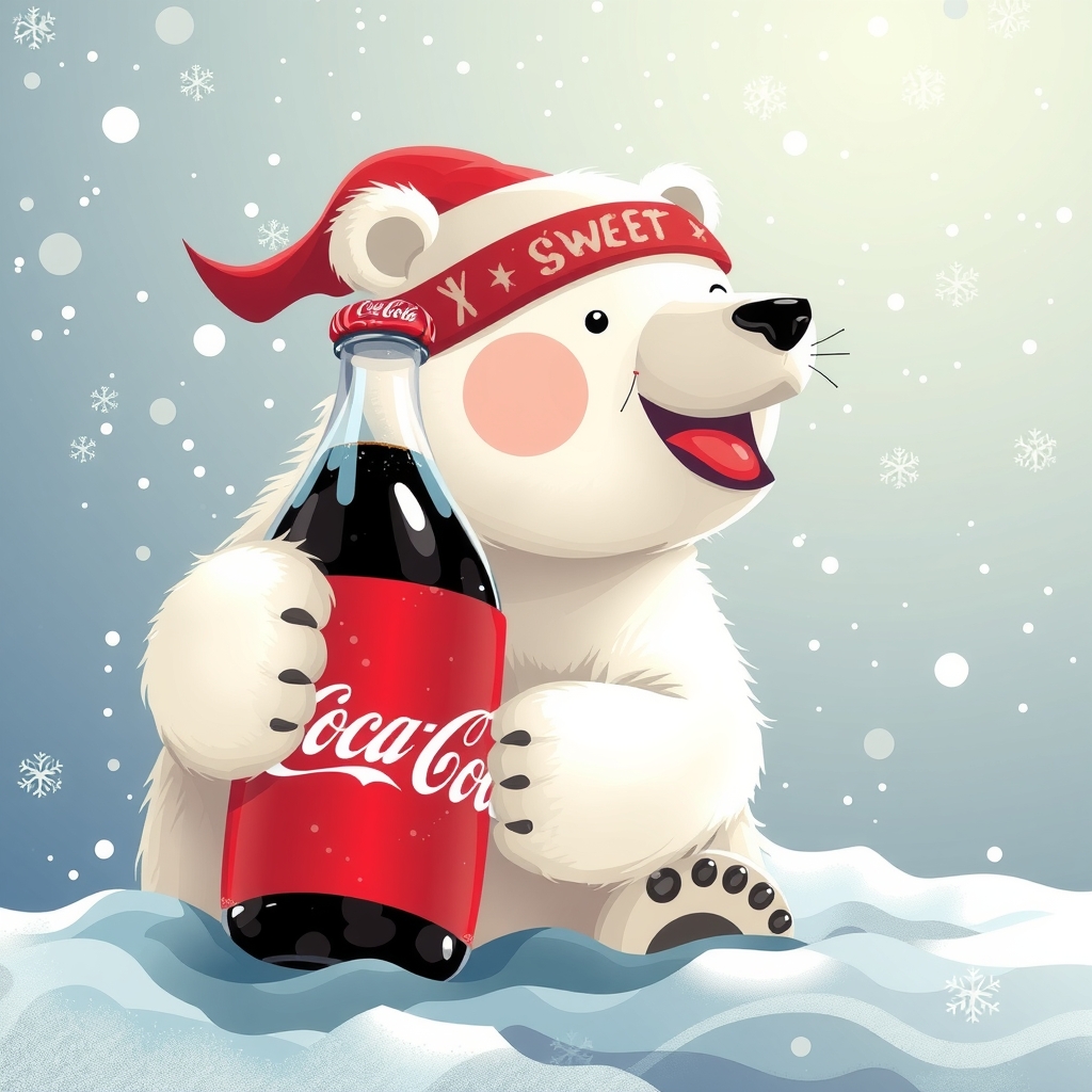 coca cola ice bear sweet by Free AI Image Generator & Maker - No login required✨ | AIGAZOU