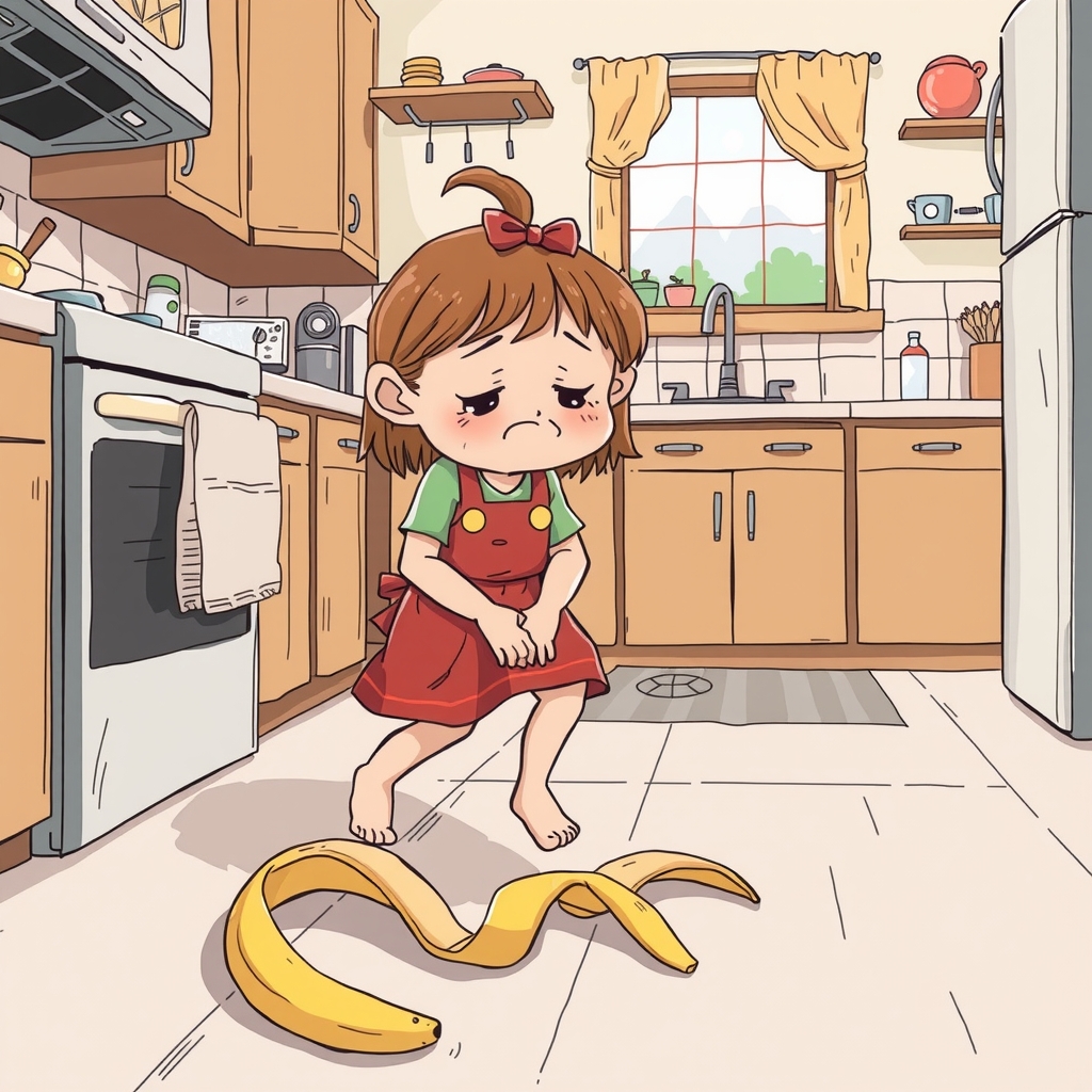 sad little girl in the kitchen by Générateur d'images par IA gratuit - Aucune connexion nécessaire✨ | AIGAZOU