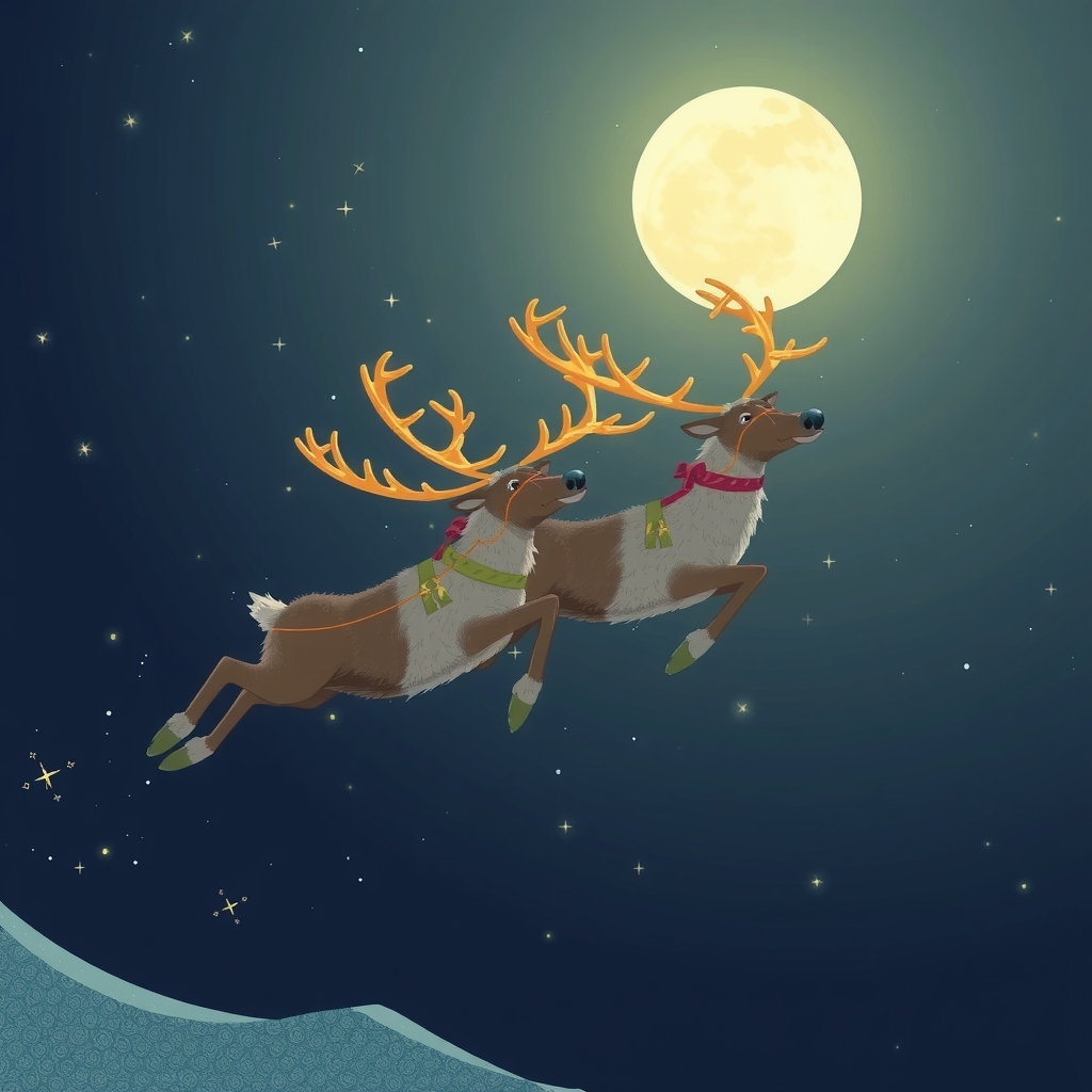 flying reindeer by मुफ्त एआई छवि जनरेटर - बिना लॉगिन के✨ | AIGAZOU