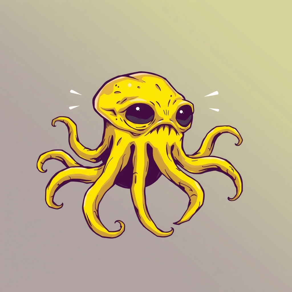 an alien yellow creature with tentacles by मुफ्त एआई छवि जनरेटर - बिना लॉगिन के✨ | AIGAZOU