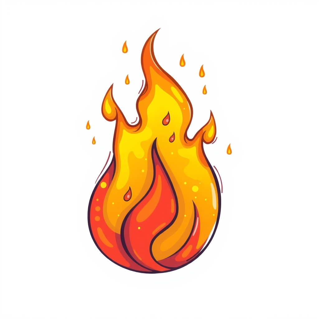 illustration without text fun and colorful flame by Free AI Image Generator & Maker - No login required✨ | AIGAZOU