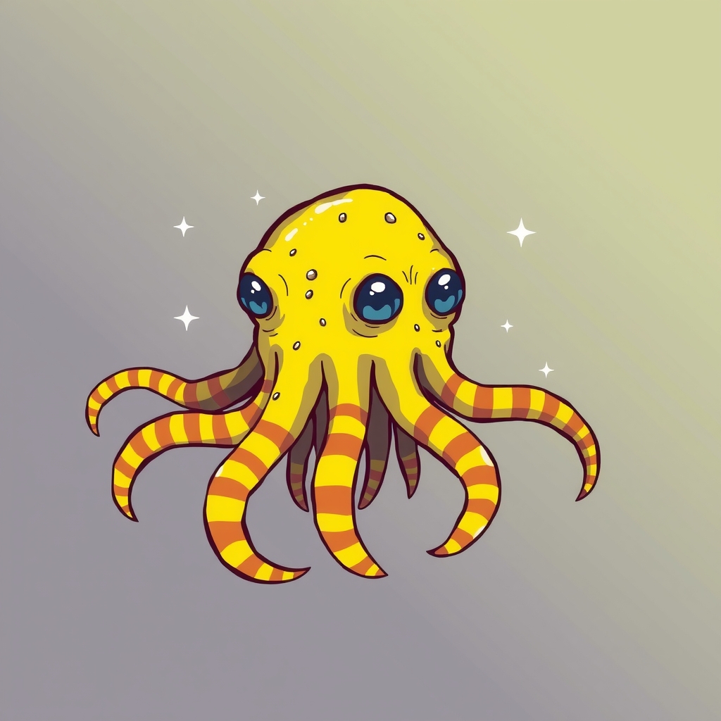 an alien yellow animal with striped tentacles by मुफ्त एआई छवि जनरेटर - बिना लॉगिन के✨ | AIGAZOU