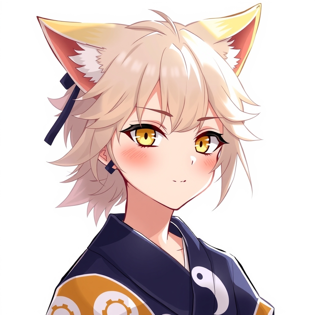 half fox half human boy with yellow eyes by मुफ्त एआई छवि जनरेटर - बिना लॉगिन के✨ | AIGAZOU