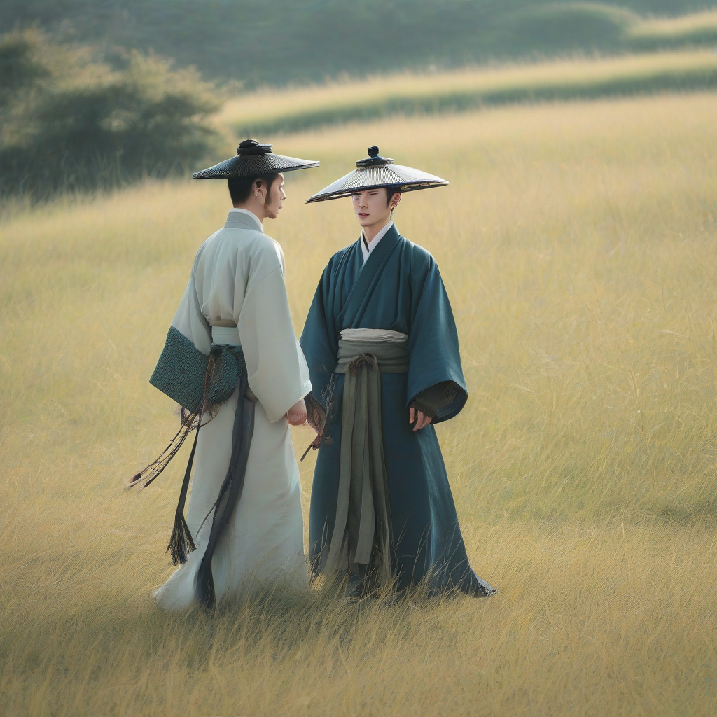 two men in hanfu on the grassland by Générateur d'images par IA gratuit - Aucune connexion nécessaire✨ | AIGAZOU