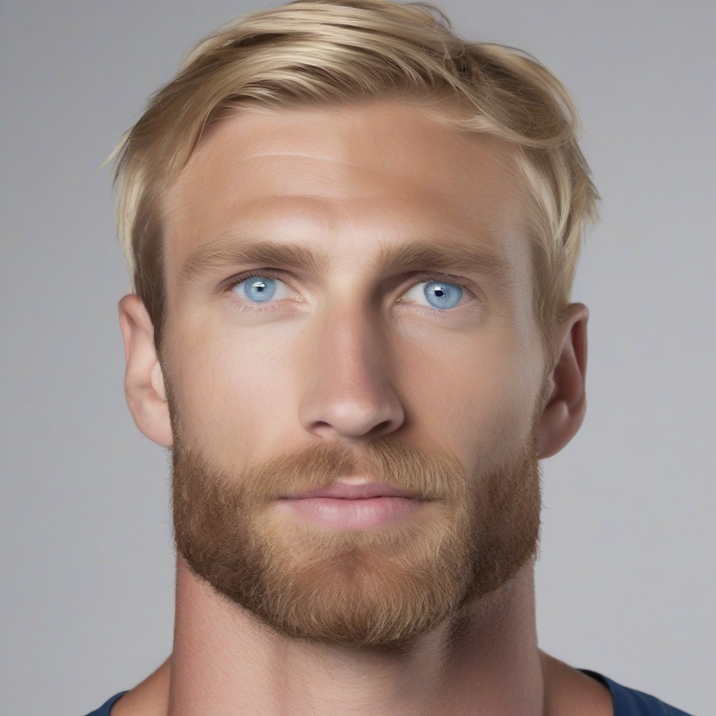 athletic man 1 80 tall blonde hair blue eyes 32 years old by मुफ्त एआई छवि जनरेटर - बिना लॉगिन के✨ | AIGAZOU